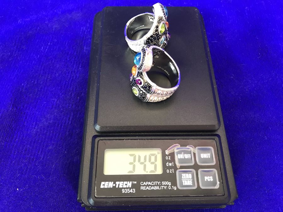 Pair Of Judith Ripka Rings Size 8 34.9g TW [Photo 19]