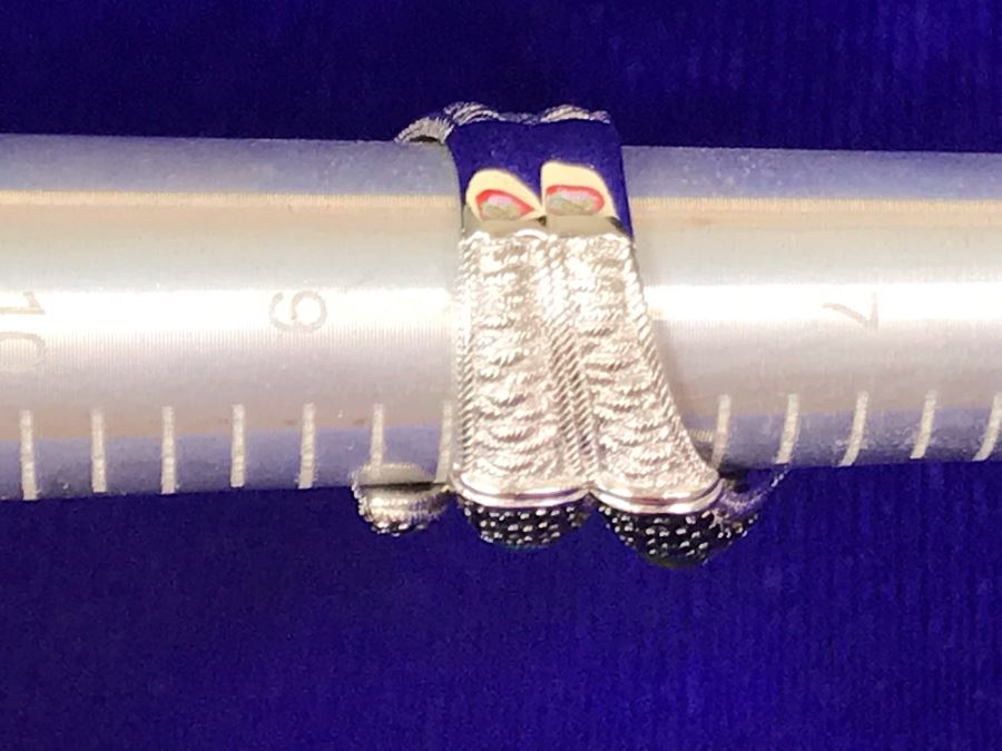 Pair Of Judith Ripka Rings Size 8 34.9g TW [Photo 17]