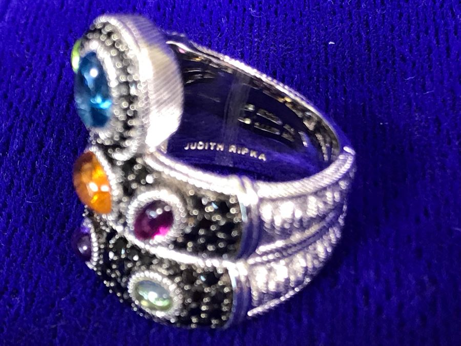 Pair Of Judith Ripka Rings Size 8 34.9g TW [Photo 15]