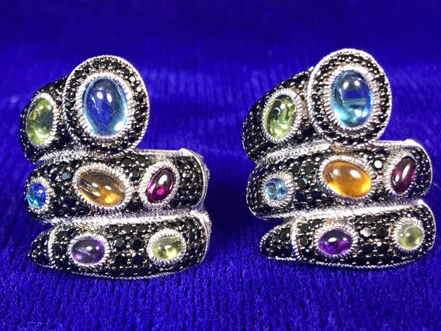 Pair Of Judith Ripka Rings Size 8 34.9g TW [Photo 3]