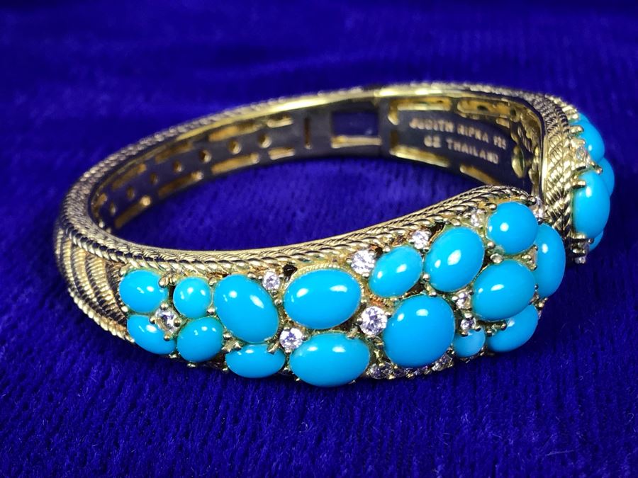 Judith Ripka Sterling Silver CZ Cuff Bracelet 44.3g [Photo 7]