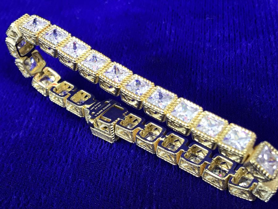 Judith Ripka Sterling Silver CZ Bracelet 27.5g [Photo 14]