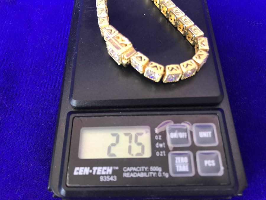 Judith Ripka Sterling Silver CZ Bracelet 27.5g [Photo 17]