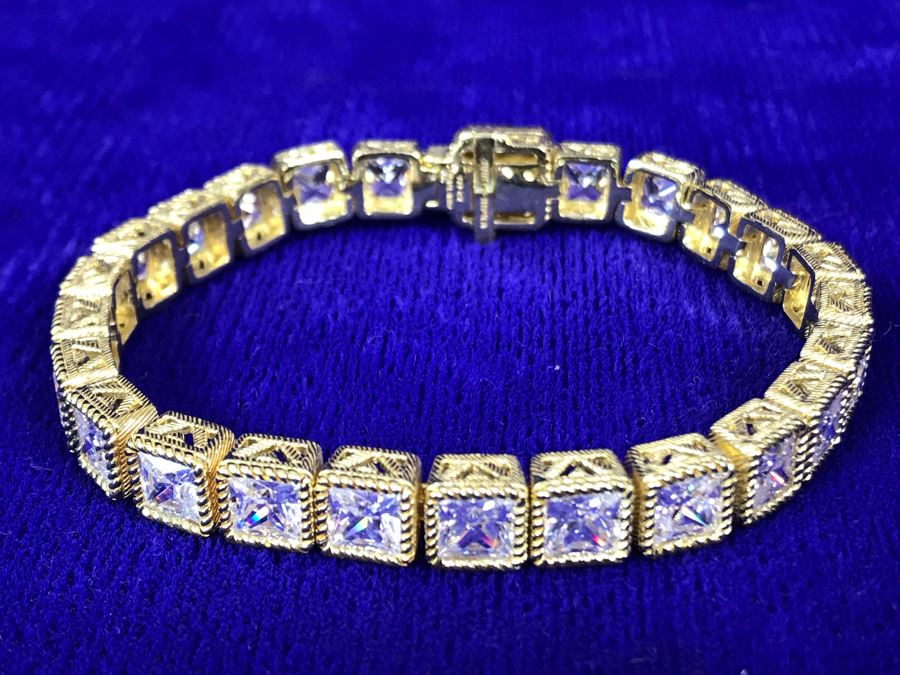 Judith Ripka Sterling Silver CZ Bracelet 27.5g [Photo 16]