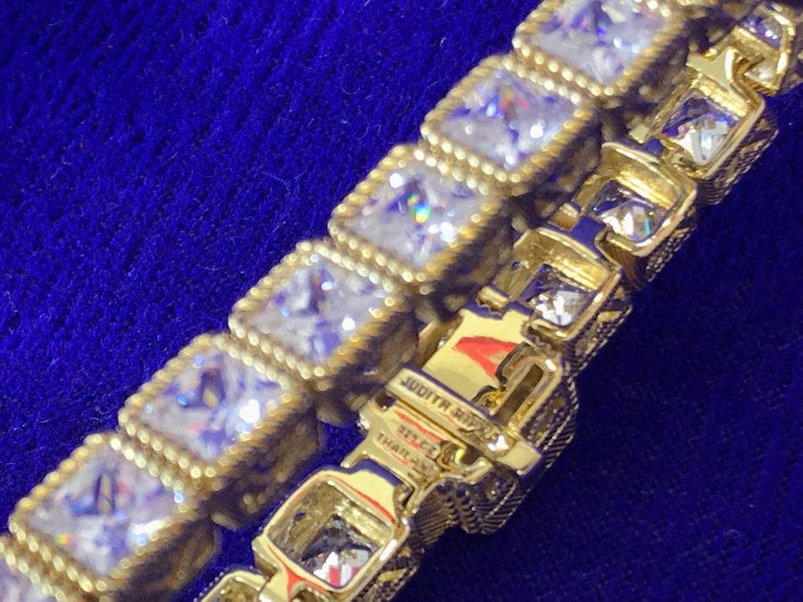 Judith Ripka Sterling Silver CZ Bracelet 27.5g [Photo 12]