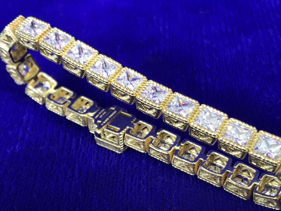 Judith Ripka Sterling Silver CZ Bracelet 27.5g [Photo 15]