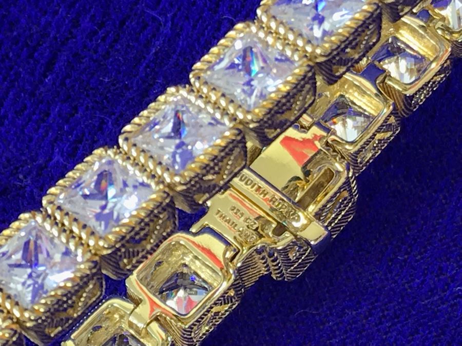 Judith Ripka Sterling Silver CZ Bracelet 27.5g [Photo 11]