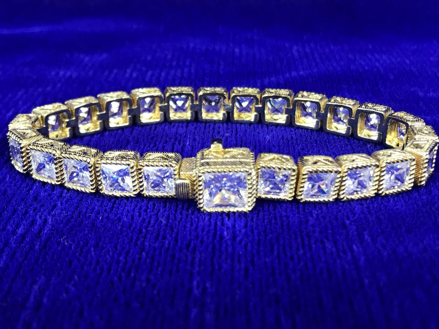 Judith Ripka Sterling Silver CZ Bracelet 27.5g [Photo 2]