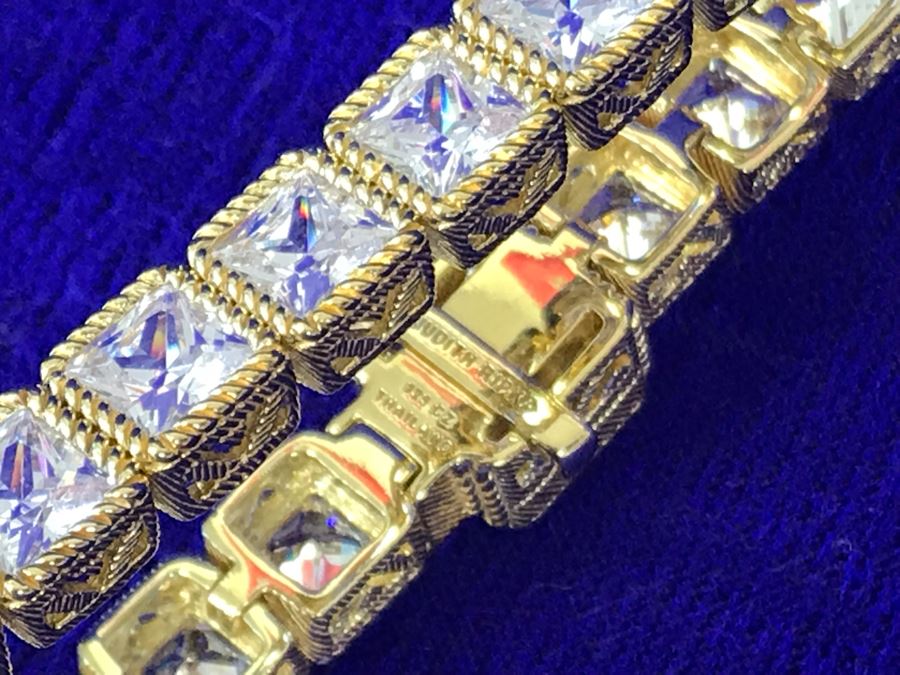 Judith Ripka Sterling Silver CZ Bracelet 27.5g [Photo 10]