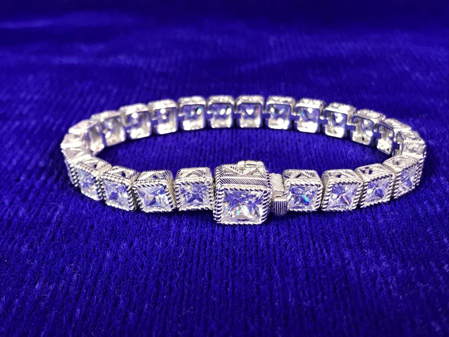 Judith Ripka Sterling Silver CZ Bracelet 25.8g [Photo 2]
