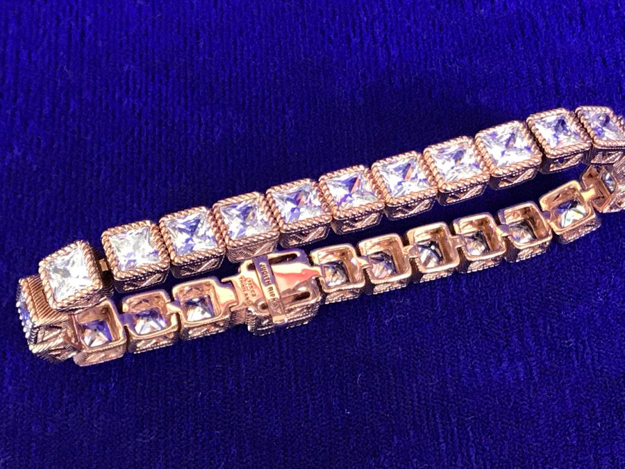 Judith Ripka Sterling Silver CZ Bracelet 27.4g [Photo 10]