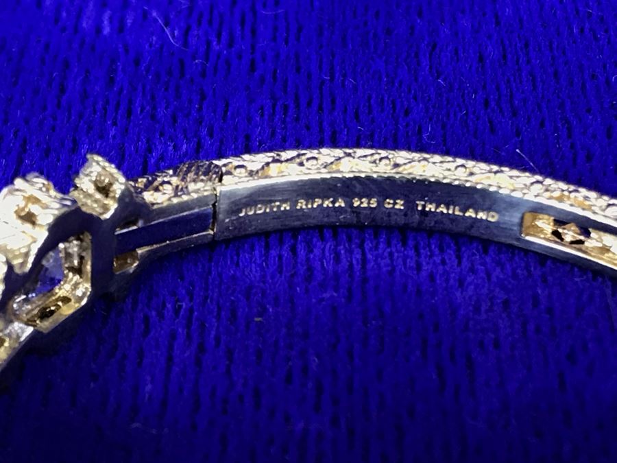 Judith Ripka Sterling Silver CZ Bracelet 25.7g [Photo 11]