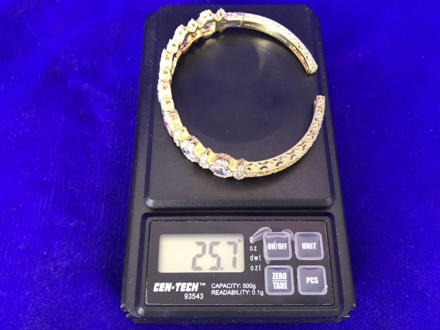 Judith Ripka Sterling Silver CZ Bracelet 25.7g [Photo 17]