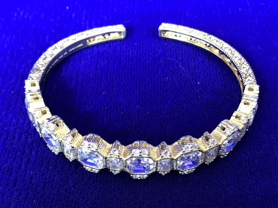 Judith Ripka Sterling Silver CZ Bracelet 25.7g [Photo 8]