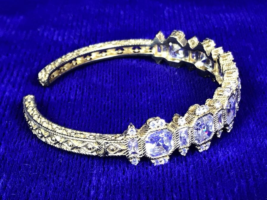 Judith Ripka Sterling Silver CZ Bracelet 25.7g [Photo 13]