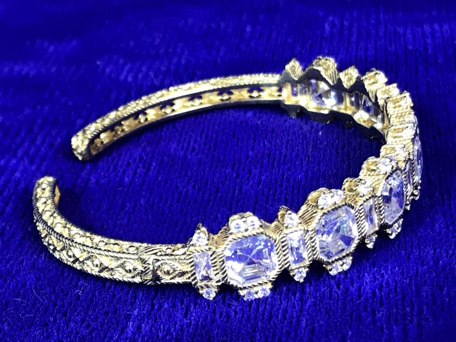 Judith Ripka Sterling Silver CZ Bracelet 25.7g [Photo 14]