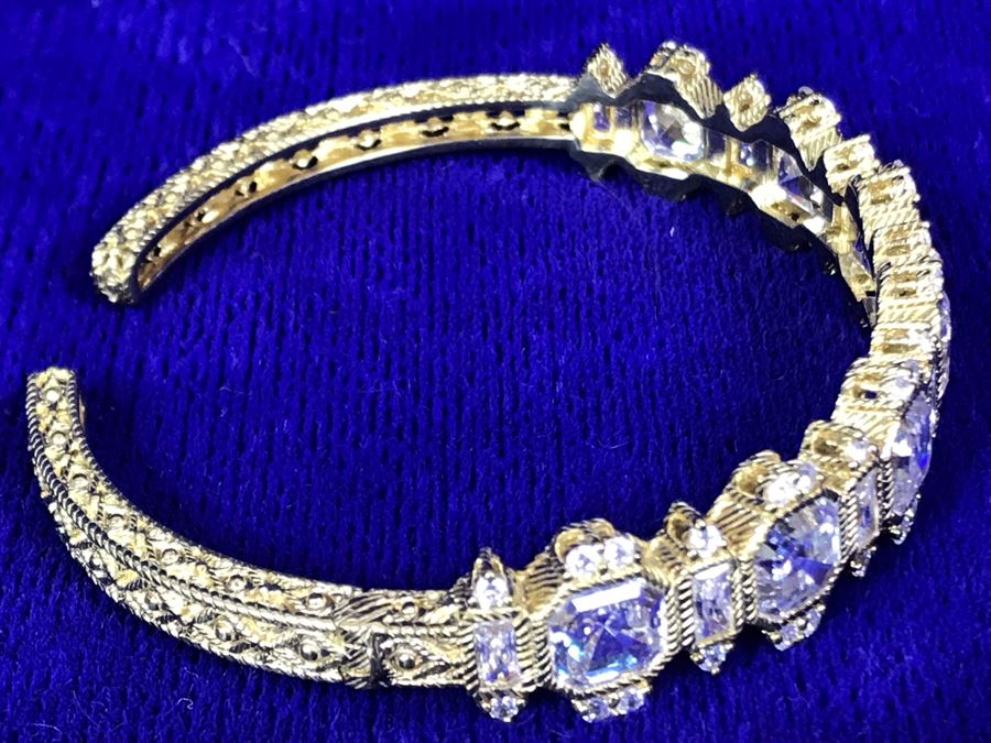 Judith Ripka Sterling Silver CZ Bracelet 25.7g [Photo 12]