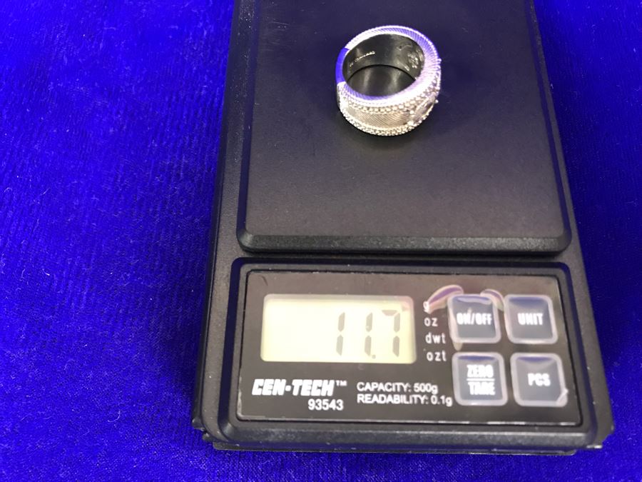 Judith Ripka Sterling Silver CZ Ring Size 5 11.7g [Photo 18]