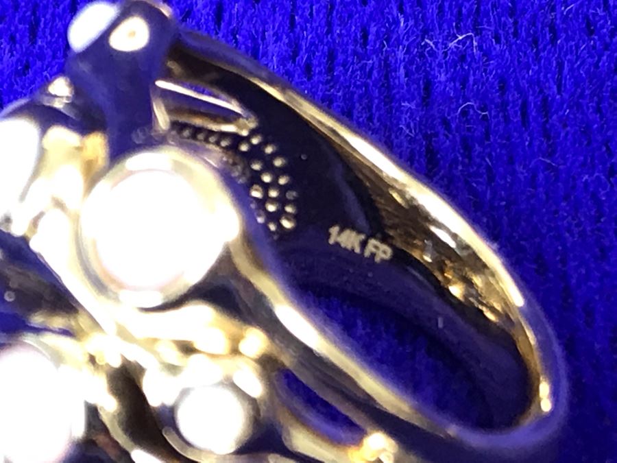 Jewelry Set With 14K FP Gold Silicone Filled Bracelet And 14K FP Gold Silicone Filled Ring Size 8.5 37.5g [Photo 13]