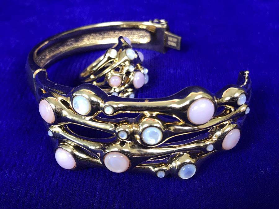 Jewelry Set With 14K FP Gold Silicone Filled Bracelet And 14K FP Gold Silicone Filled Ring Size 8.5 37.5g [Photo 4]