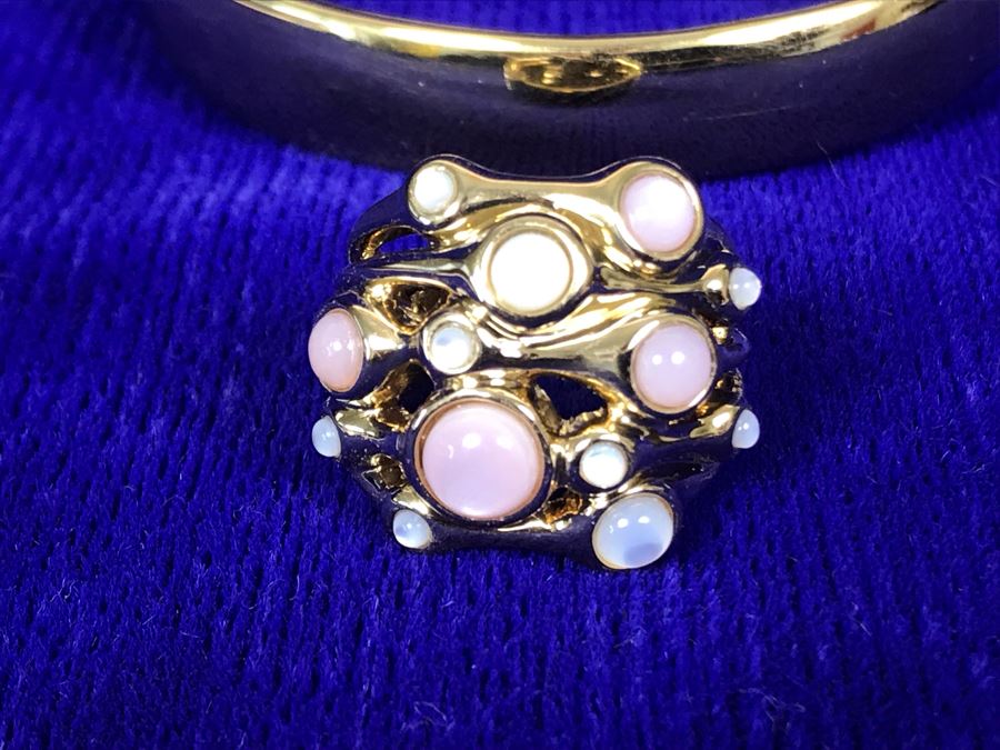 Jewelry Set With 14K FP Gold Silicone Filled Bracelet And 14K FP Gold Silicone Filled Ring Size 8.5 37.5g [Photo 11]