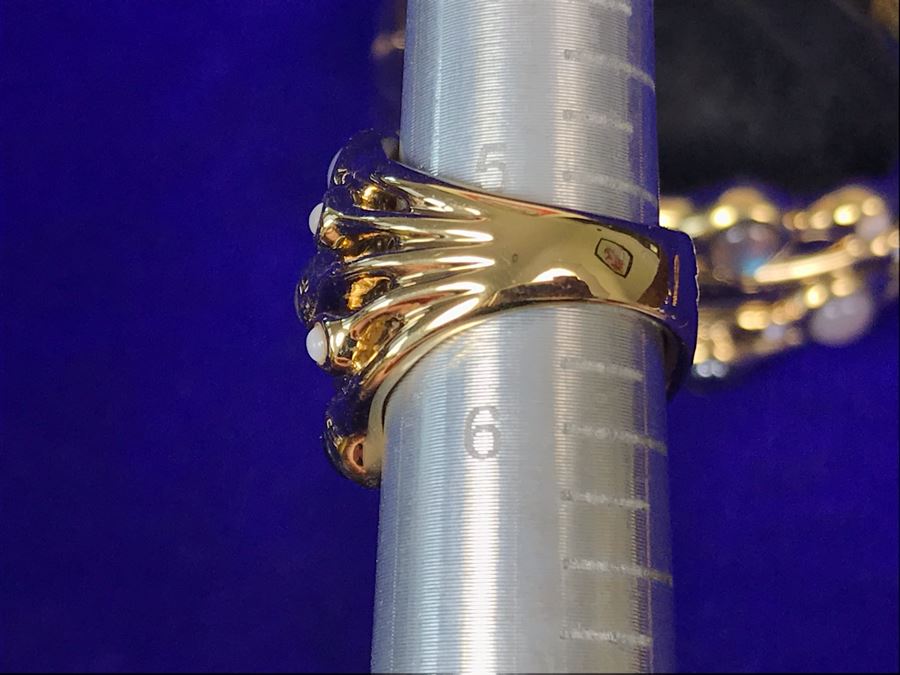 Jewelry Set With 14K FP Gold Silicone Filled Bracelet And 14K FP Gold Silicone Filled Ring Size 5.25 38.4g [Photo 7]