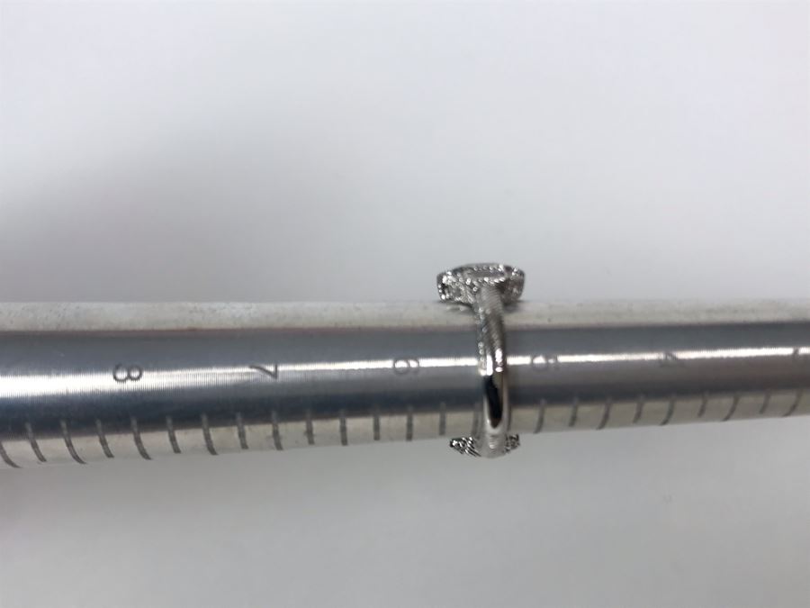 Judith Ripka Sterling Silver CZ Ring Size 5.5 6.4g [Photo 14]