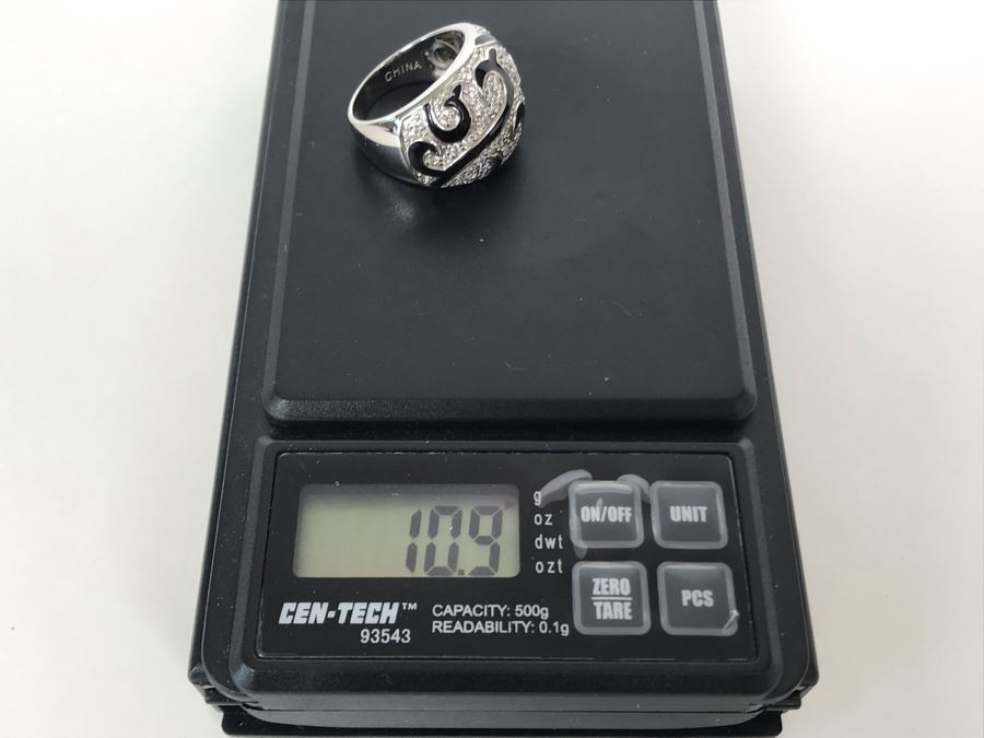 Sterling Silver Ring Size 10.9g [Photo 7]