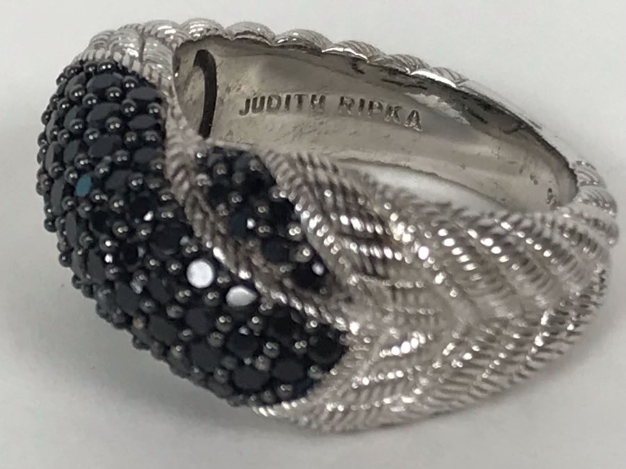 Judith Ripka Sterling Silver Ring Size 9.5 11.9g [Photo 6]
