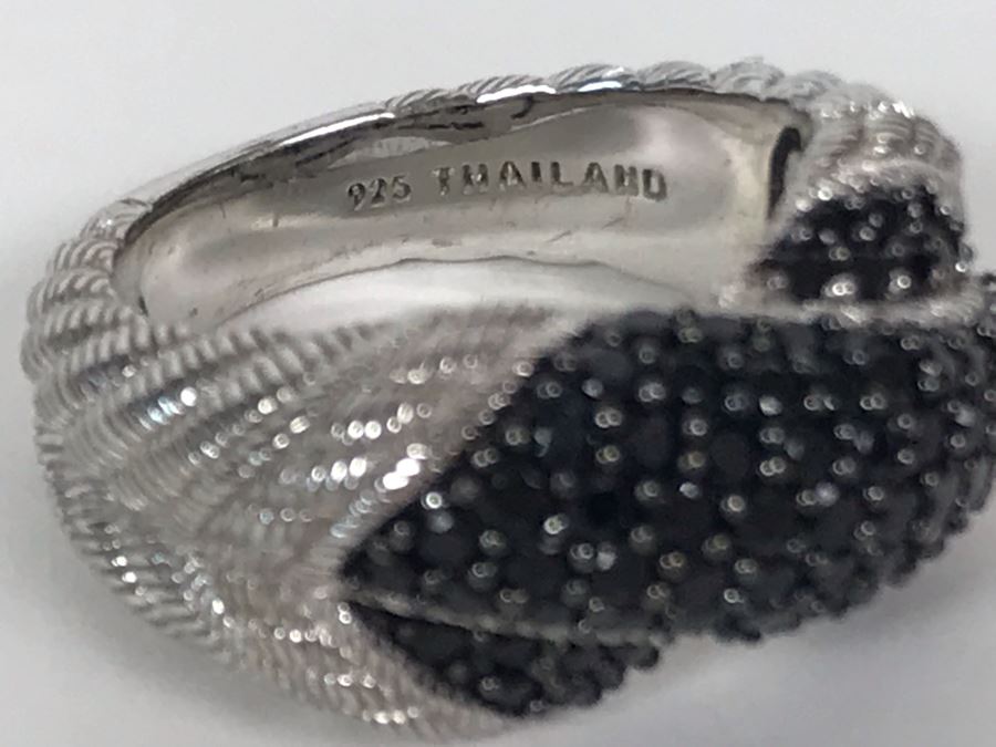 Judith Ripka Sterling Silver Ring Size 9.5 11.9g [Photo 9]