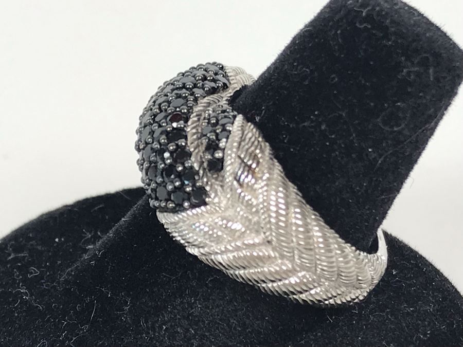 Judith Ripka Sterling Silver Ring Size 9.5 11.9g [Photo 3]