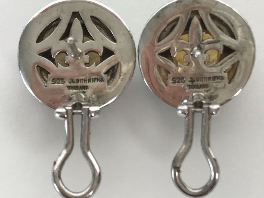 Judith Ripka Sterling Silver Earrings Pierced 13.5g [Photo 5]