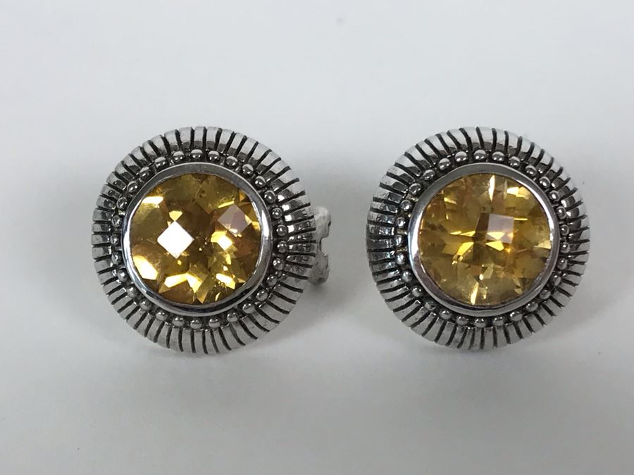 Judith Ripka Sterling Silver Earrings Pierced 13.5g