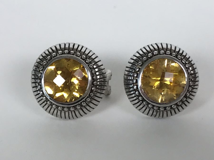 Judith Ripka Sterling Silver Earrings Pierced 13.5g [Photo 1]