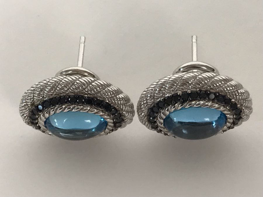 Judith Ripka Sterling Silver Earrings Pierced 8.6g [Photo 4]