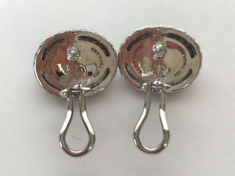 Judith Ripka Sterling Silver Earrings Pierced 8.6g [Photo 6]