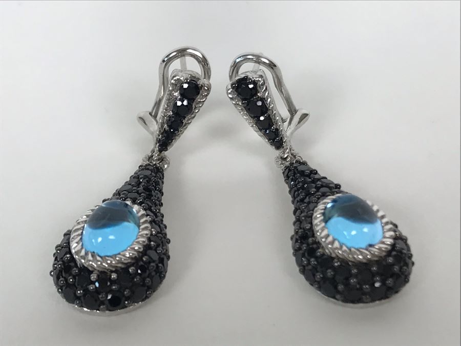 Judith Ripka Sterling Silver Earrings Pierced 13.1g [Photo 5]