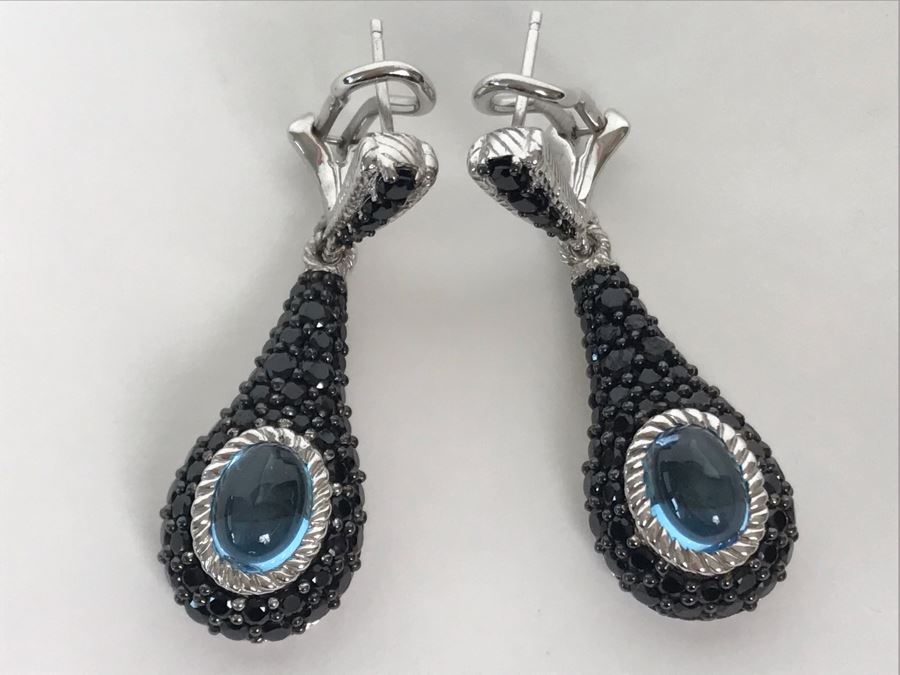 Judith Ripka Sterling Silver Earrings Pierced 13.1g [Photo 7]