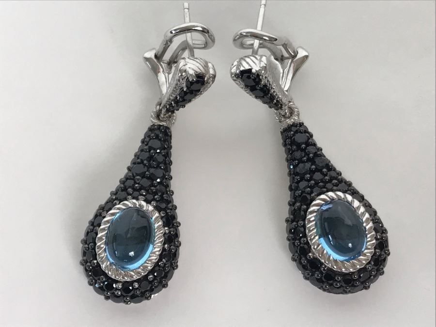 Judith Ripka Sterling Silver Earrings Pierced 13.1g [Photo 6]