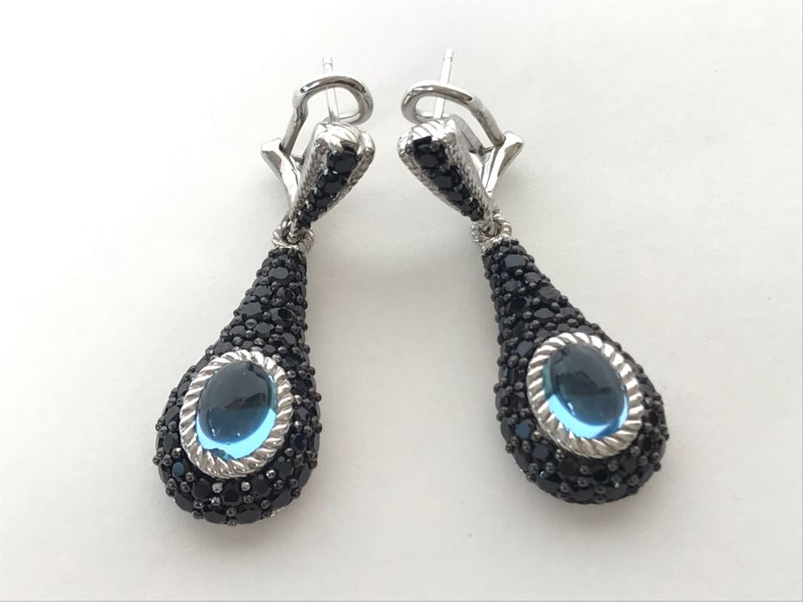 Judith Ripka Sterling Silver Earrings Pierced 13.1g [Photo 2]