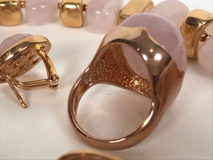 Milor Italy Bronze Jewelry Set With Necklace, Bracelet, Ring Size 9.5, Ring Size 8.5 And Earrings [Photo 11]