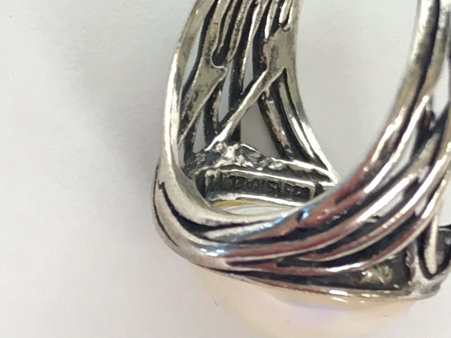 Sterling Silver Israel Ring Size 8.5 7g [Photo 10]
