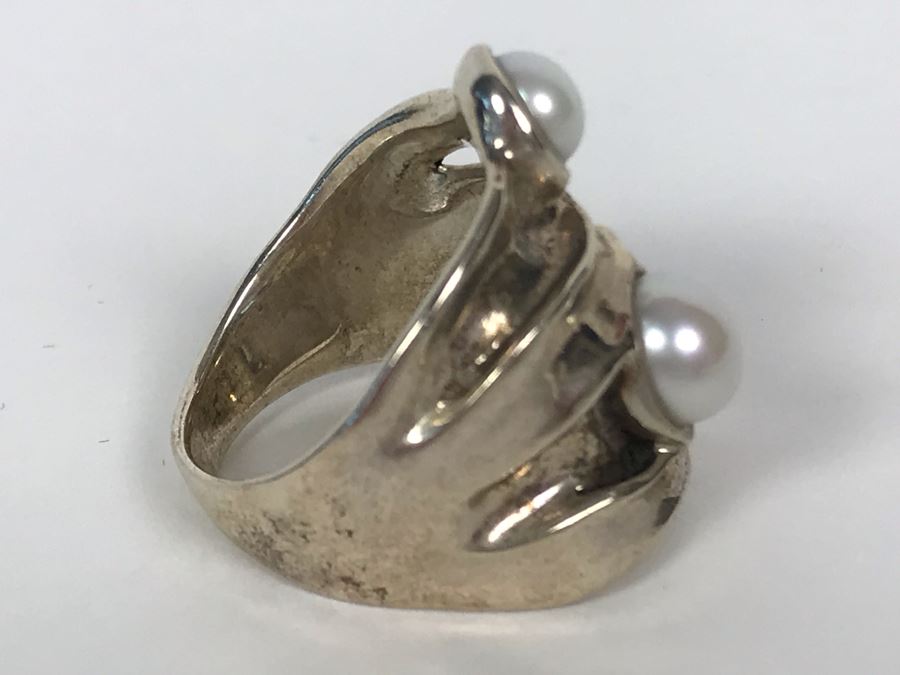 Sterling Silver Israel HG Ring Size 8.25 9.8g [Photo 6]