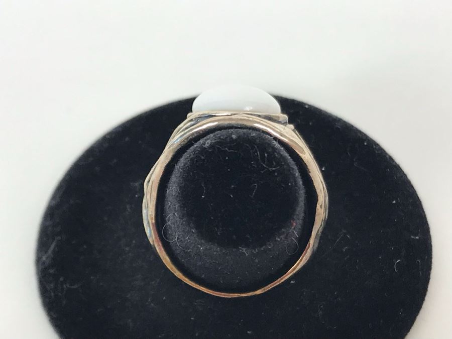 Sterling Silver Israel PZ Ring Size 8.5 8.2g [Photo 6]