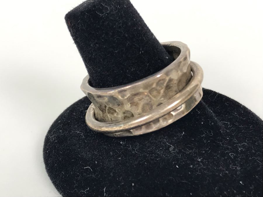 Sterling Silver Israel Ring Size 10 11.7g [Photo 3]