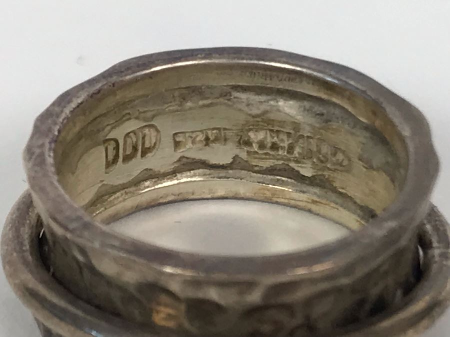 Sterling Silver Israel Ring Size 10 11.7g [Photo 6]