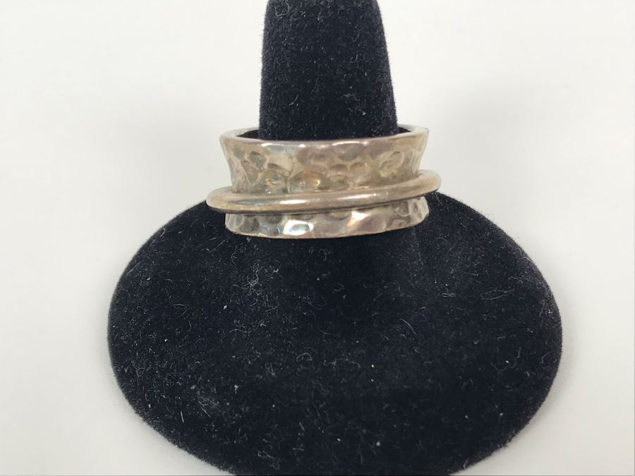 Sterling Silver Israel Ring Size 10 11.7g [Photo 2]