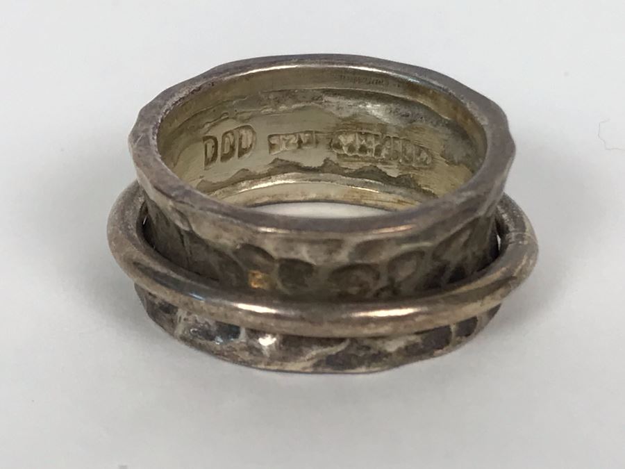 Sterling Silver Israel Ring Size 10 11.7g [Photo 5]