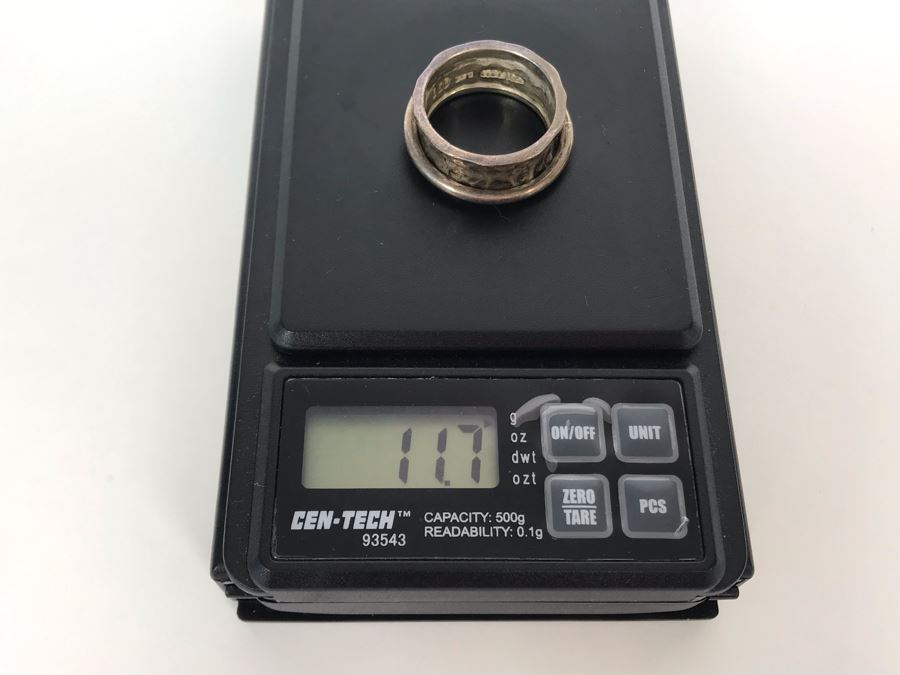 Sterling Silver Israel Ring Size 10 11.7g [Photo 7]
