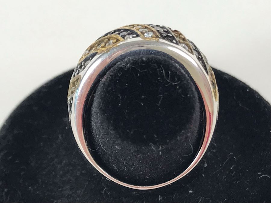 Sterling Silver CZ Ring Size 6.5 9.6g [Photo 5]